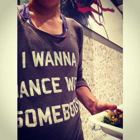 Walking round my hotel room with a tray of vegetables waiting for a mix to download it's taken 3 hours so far #tourlife